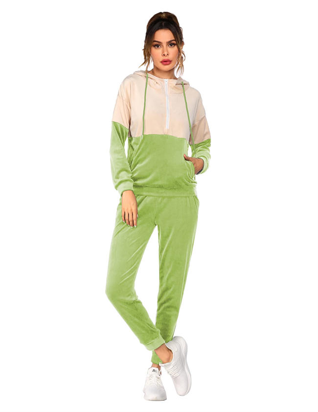 Womens Tracksuit Set Casual 2 Piece Jogging Suit Outfits Long Sleeve Velour Sweatsuits